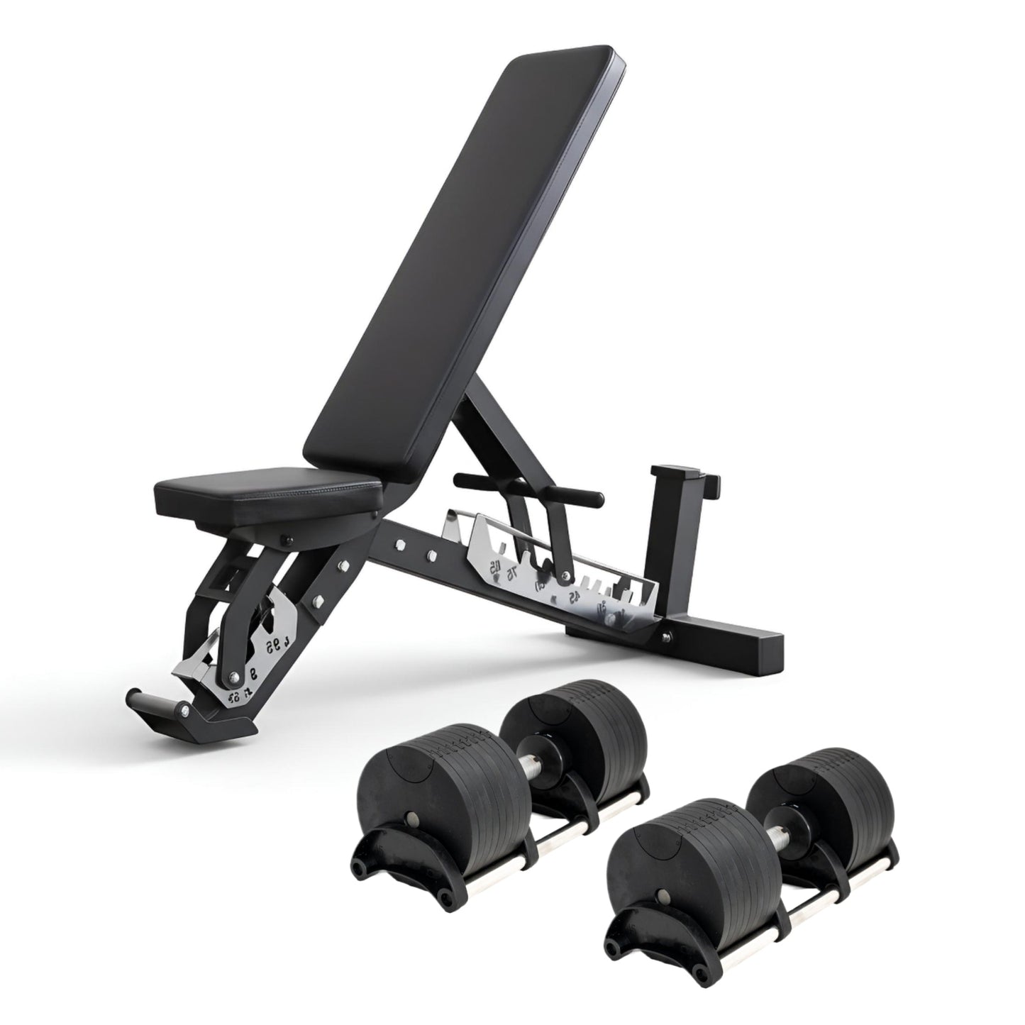 45KG Adjustable Dumbbells Pair 5kg Increments