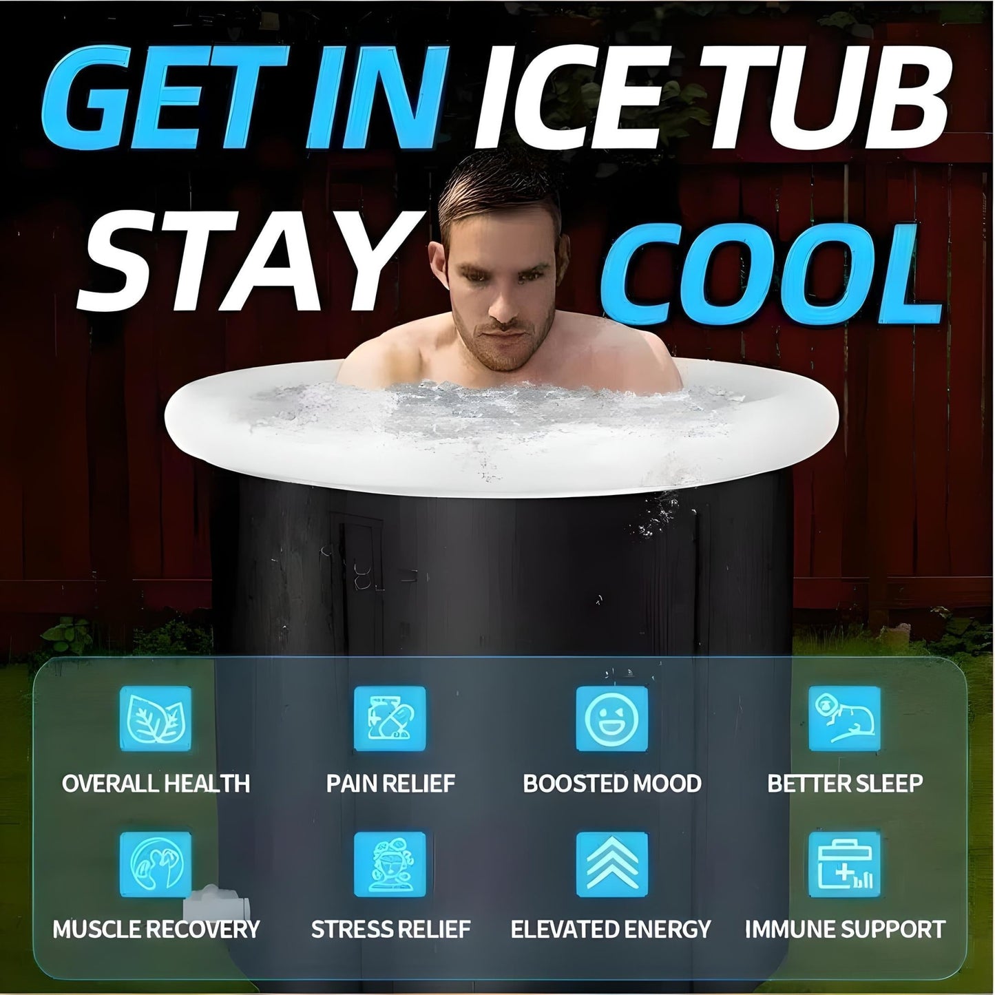 Portable Ice Bath Tub – Cold Water Recovery & Recovery Training Bath - elivongym