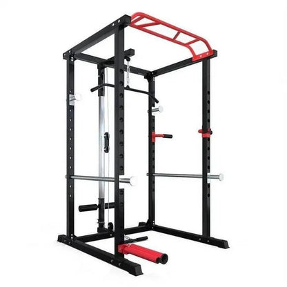 All - in - One Strength Training Rack Set with Barbell & Loaded Weight System - elivongym