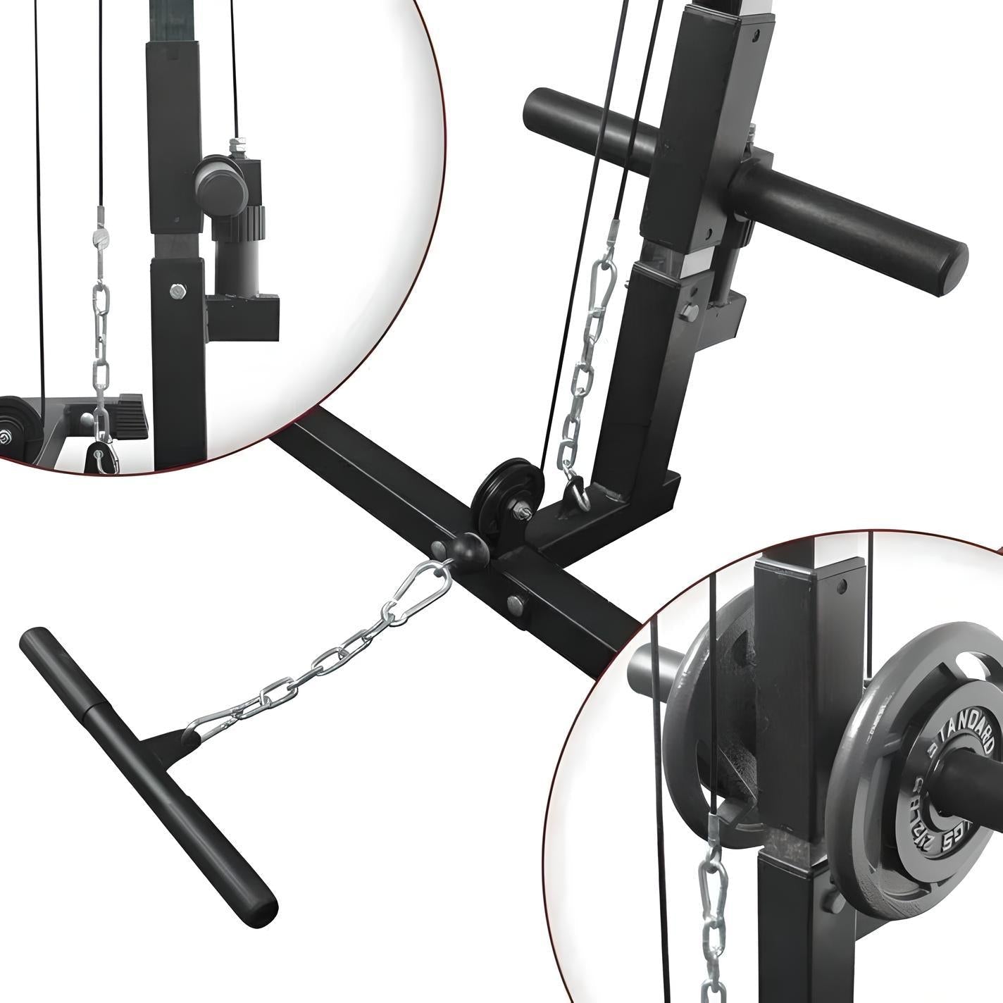 All - in - One Strength Training Rack Set with Barbell & Loaded Weight System - elivongym