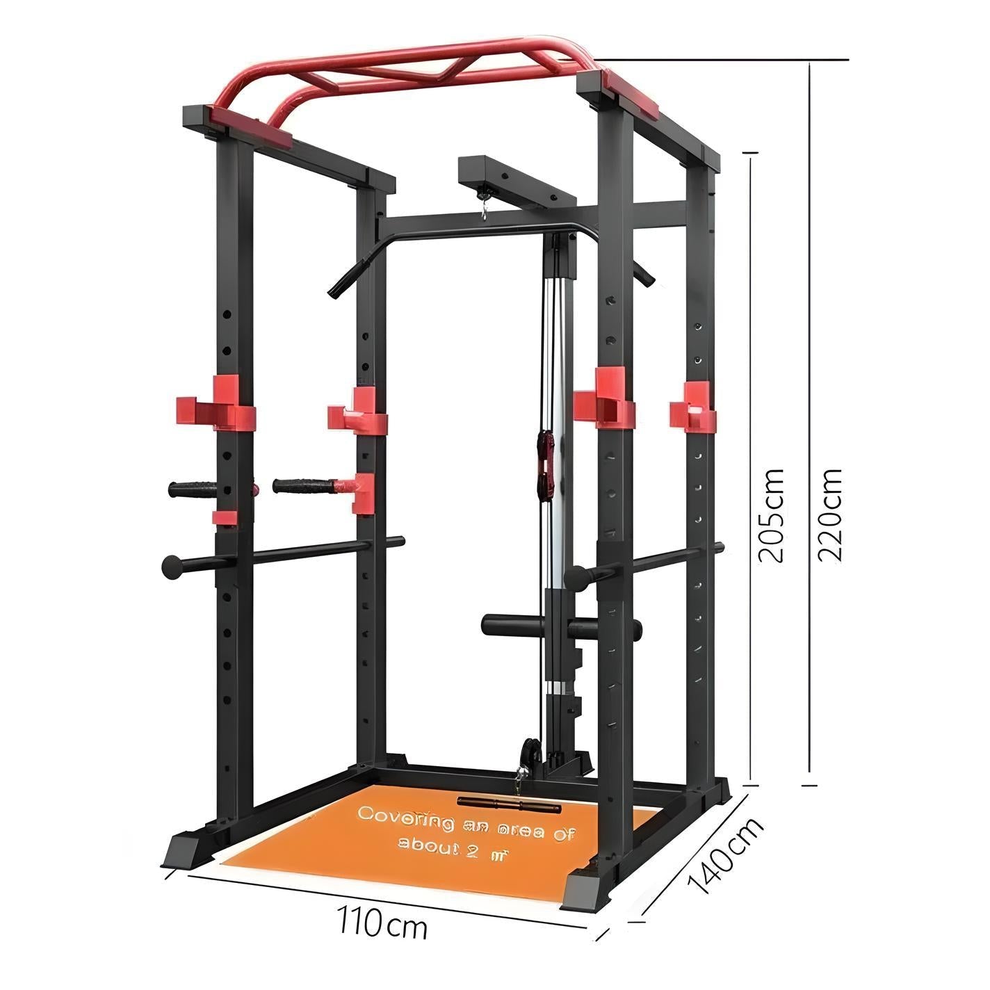 All - in - One Strength Training Rack Set with Barbell & Loaded Weight System - elivongym