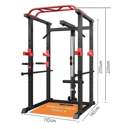 All - in - One Strength Training Rack Set with Barbell & Loaded Weight System - elivongym