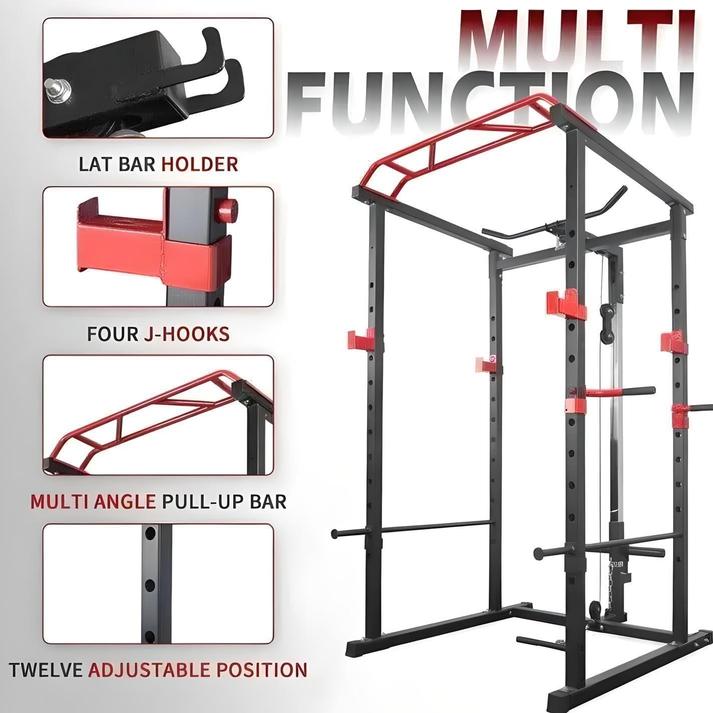 All - in - One Strength Training Rack Set with Barbell & Loaded Weight System - elivongym