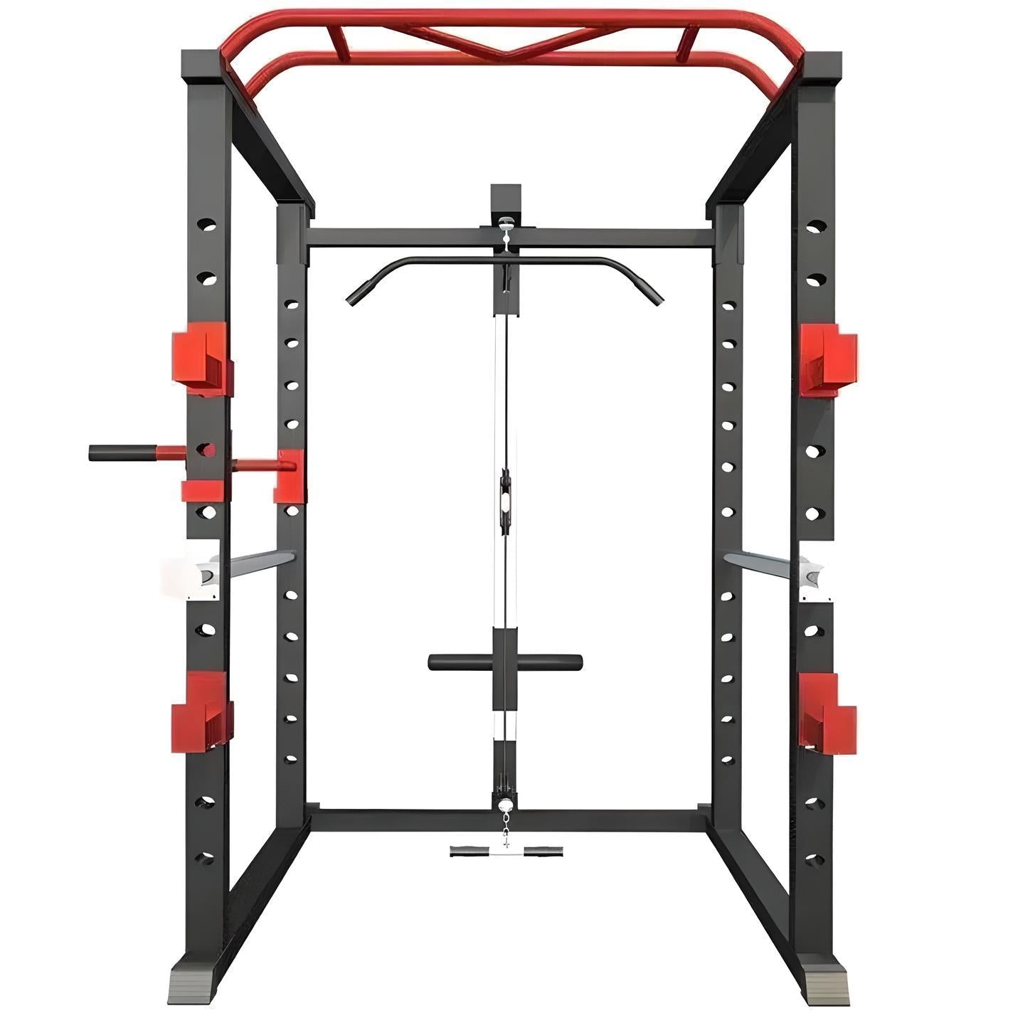 All - in - One Strength Training Rack Set with Barbell & Loaded Weight System - elivongym