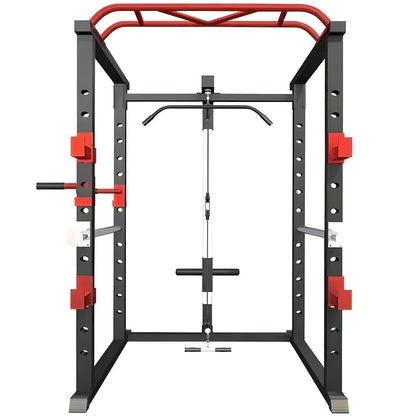 All - in - One Strength Training Rack Set with Barbell & Loaded Weight System - elivongym