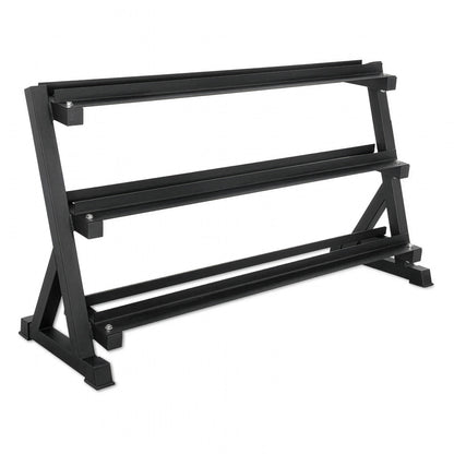 ElivonGym 3 - Tier Dumbbell Storage Rack – Full Set Hex Weight Organizer (1.4m) - elivongym