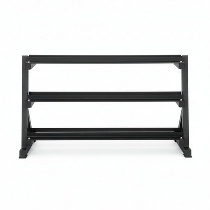 ElivonGym 3 - Tier Dumbbell Storage Rack – Full Set Hex Weight Organizer (1.4m) - elivongym