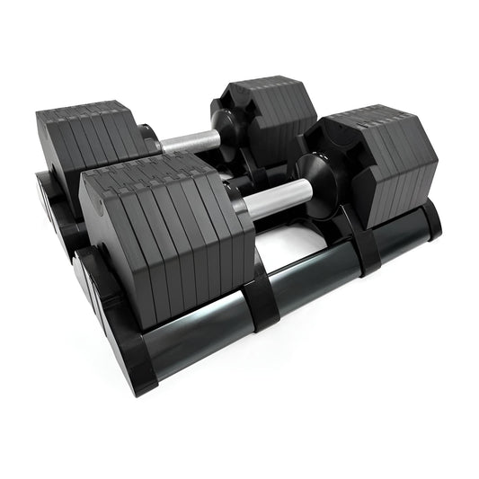 ElivonGym 40kg Adjustable Dumbbells – Octagon Quick Select Set - elivongym