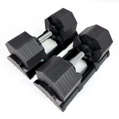 ElivonGym 40kg Adjustable Dumbbells – Octagon Quick Select Set - elivongym