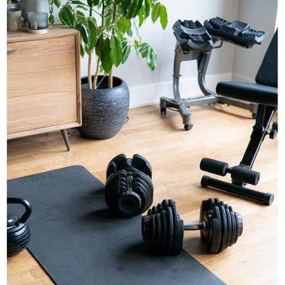 ElivonGym Adjustable Training Bench with Dual 40kg Selectable Dumbbell Set - elivongym