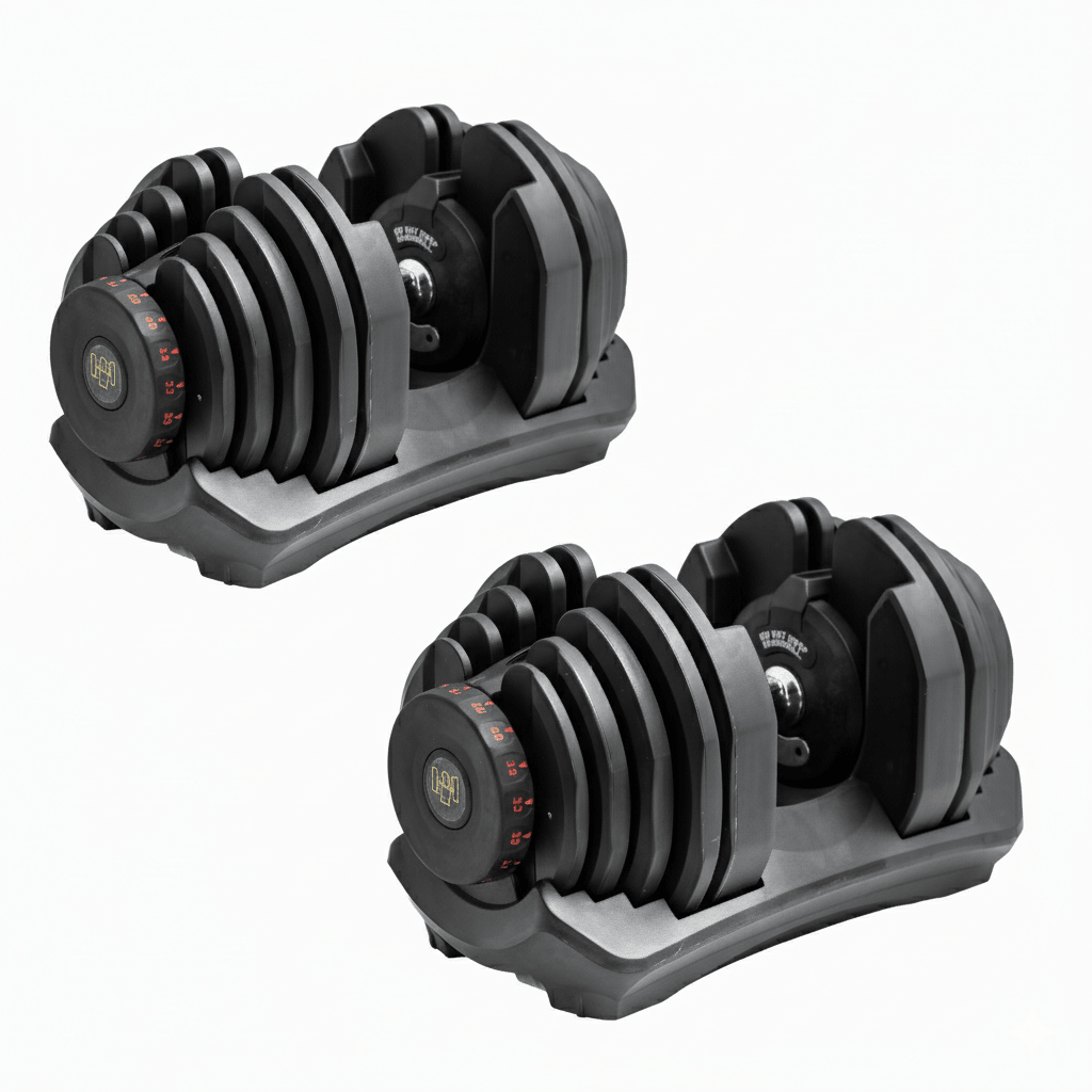 ElivonGym Adjustable Training Bench with Dual 40kg Selectable Dumbbell Set - elivongym