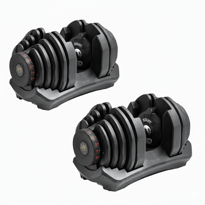 ElivonGym Adjustable Training Bench with Dual 40kg Selectable Dumbbell Set - elivongym
