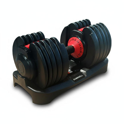 ElivonGym Compact Dial Adjustable Dumbbells – 24kg Quick Select Weight System - elivongym