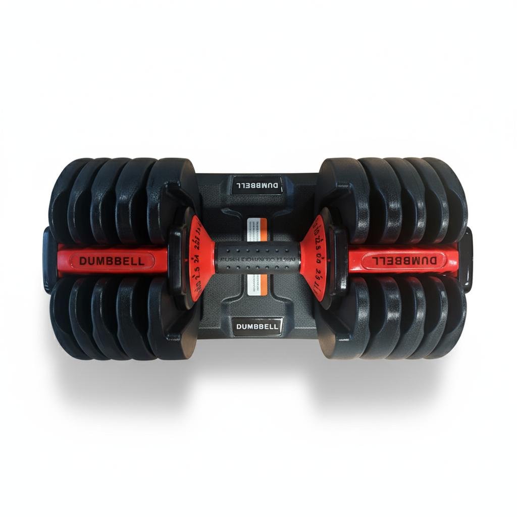 ElivonGym Compact Dial Adjustable Dumbbells – 24kg Quick Select Weight System - elivongym