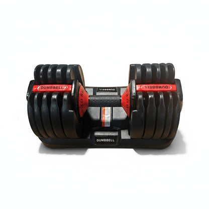 ElivonGym Compact Dial Adjustable Dumbbells – 24kg Quick Select Weight System - elivongym