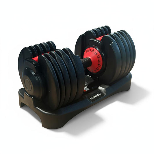 ElivonGym Compact Dial Adjustable Dumbbells – 24kg Quick Select Weight System - elivongym