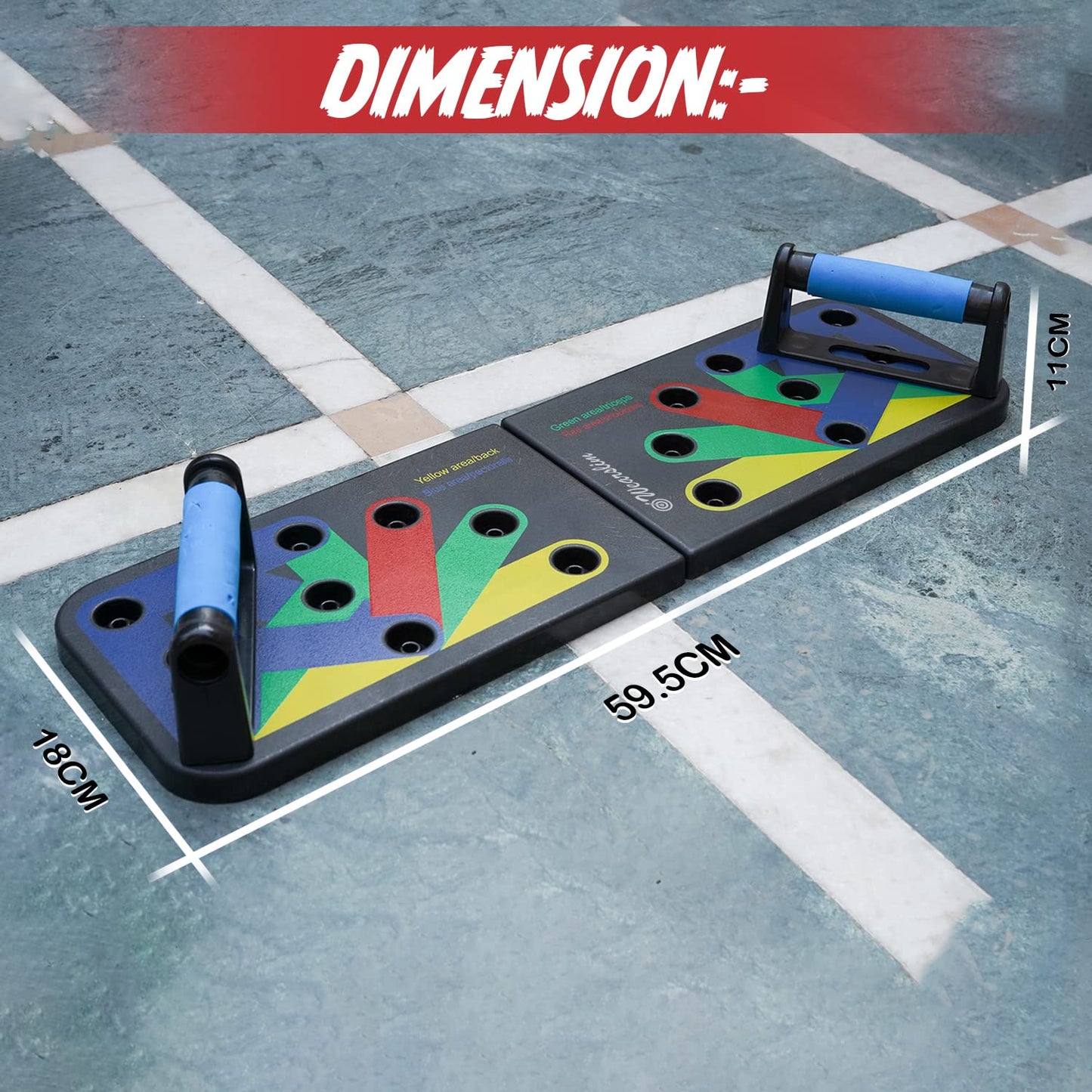 Foldable Push Up Board – 12 - in - 1 Upper Body Strength Training Equipment - elivongym