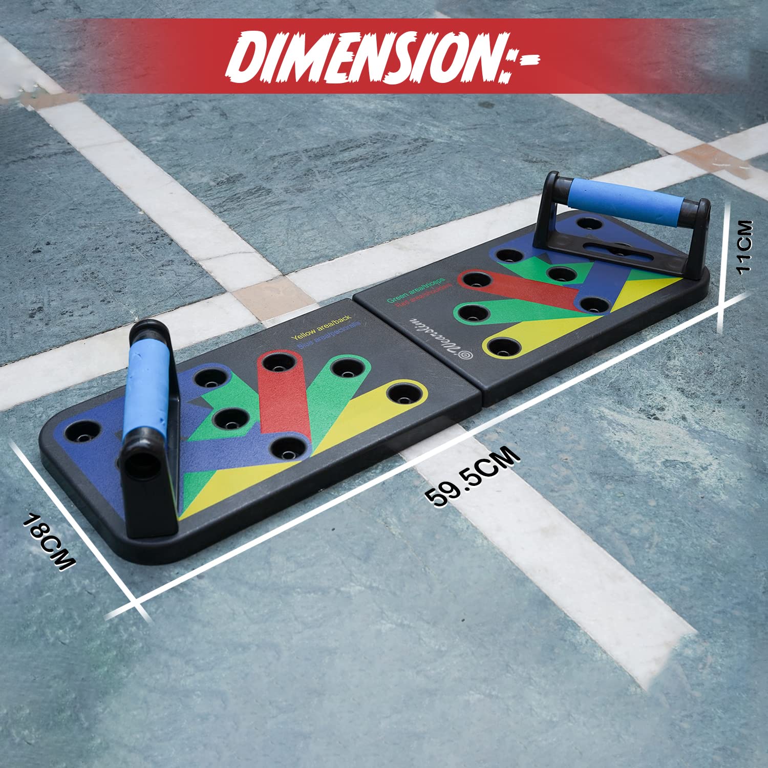 Foldable Push Up Board – 12 - in - 1 Upper Body Strength Training Equipment - elivongym
