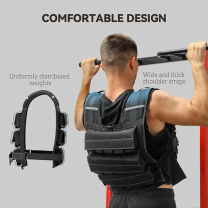 Heavy Duty 30KG Weighted Vest for Functional Fitness & Cardio Training - elivongym