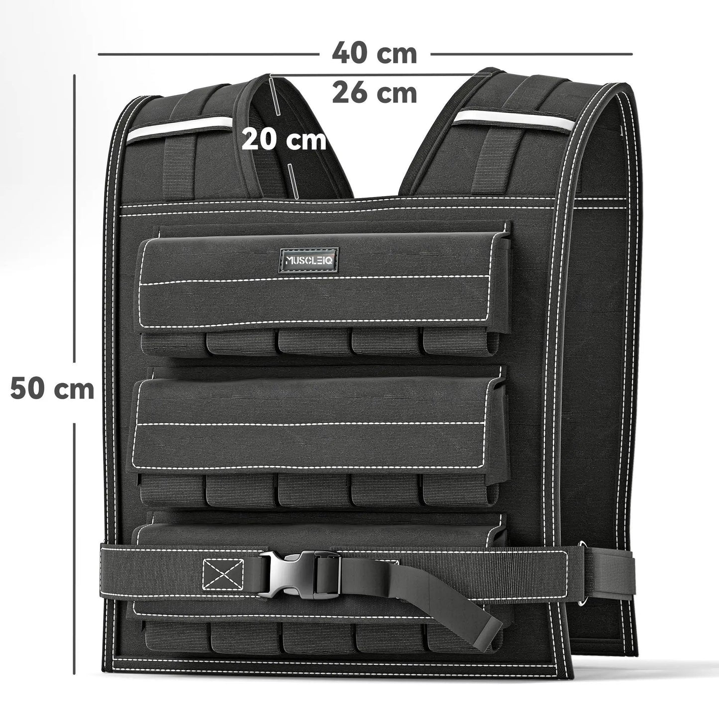 Heavy Duty 30KG Weighted Vest for Functional Fitness & Cardio Training - elivongym
