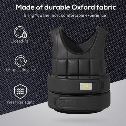 Weighted Training Vest for Running, Functional Fitness & Home Workouts - elivongym