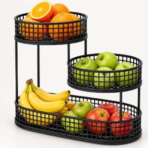 Multi-Tier Metal Fruit & Snack Stand