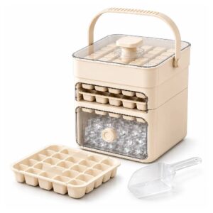 Stackable Ice Cube Maker with Lid & Storage Drawer